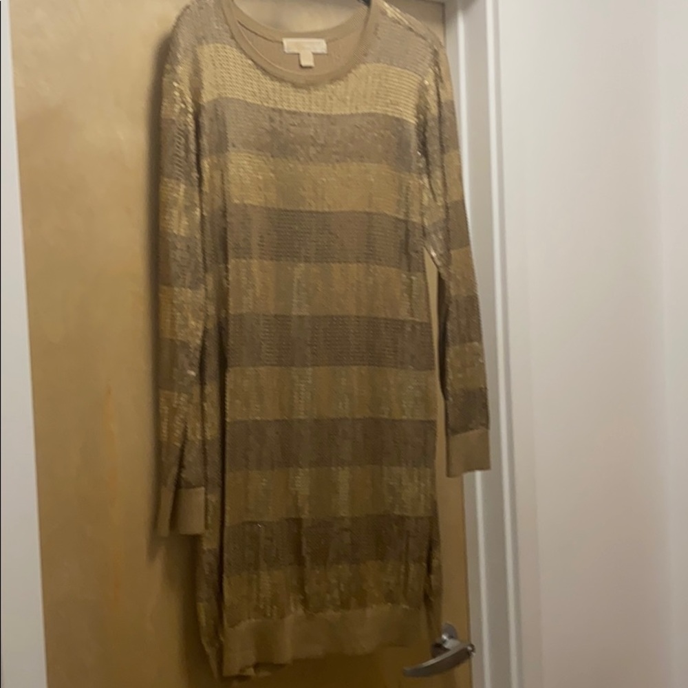 Sequin knit mini dress